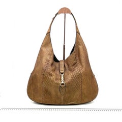 Gucci Jackie Brown Python Leather Gold Hardware