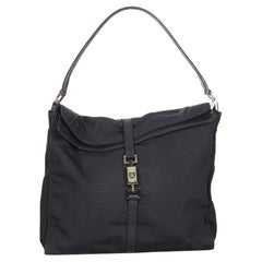 Bolso de hombro de lona Gucci Jackie con correa de piel