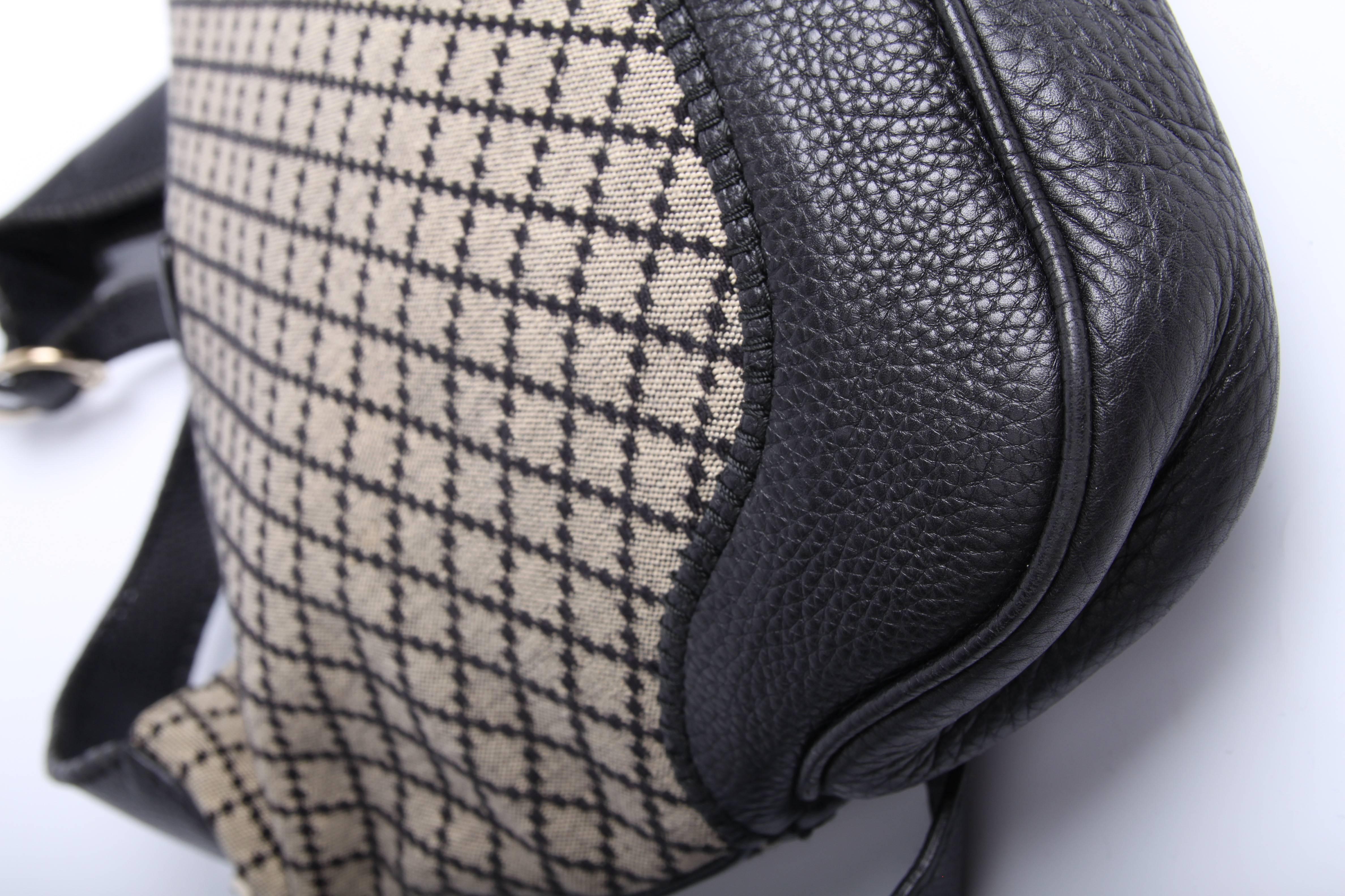Men's Gucci Jackie Diamante Canvas Hobo Bag Medim - black/grey