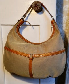 Gucci Jackie Equestrian Look Canvas Shoulder Bag GG Monogram