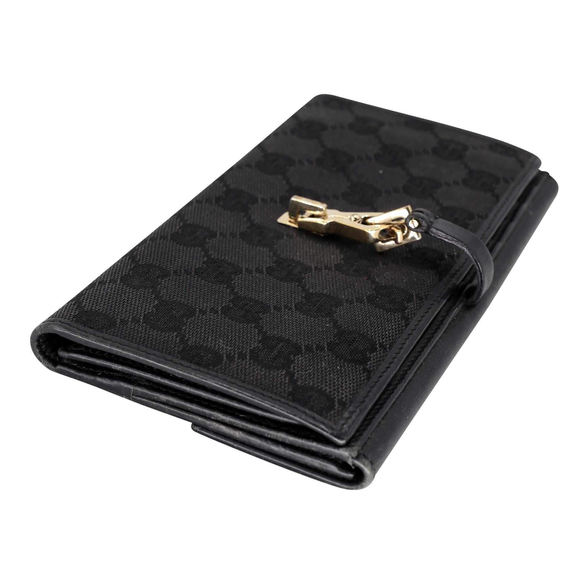 Long portefeuille Gucci Jackie GG en toile avec logo GG-W1004P-A003 Pour femmes en vente