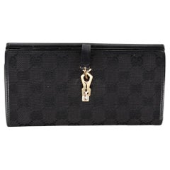 Long portefeuille Gucci Jackie GG en toile avec logo GG-W1004P-A003