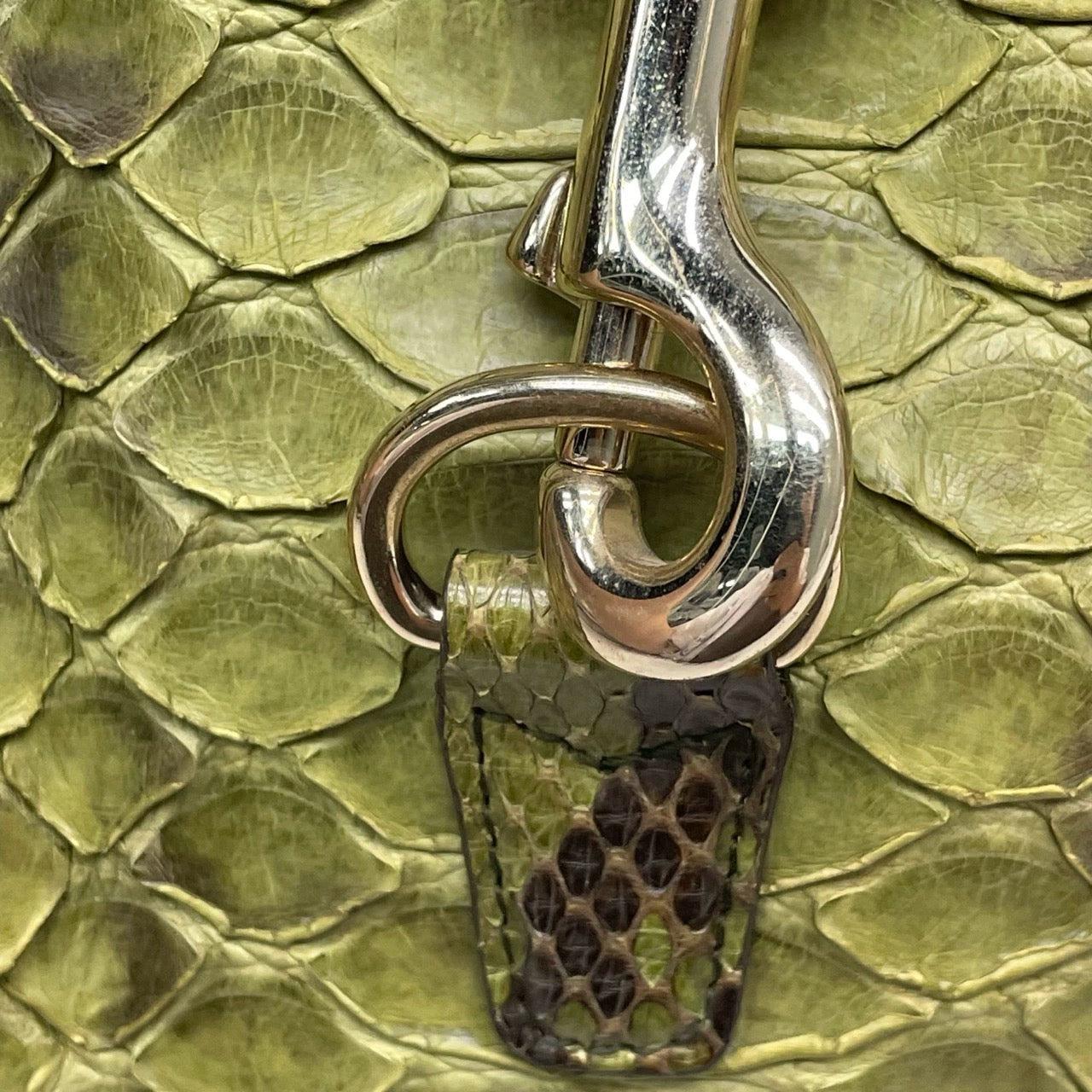 Gucci Jackie Green Python Leather Rare 5