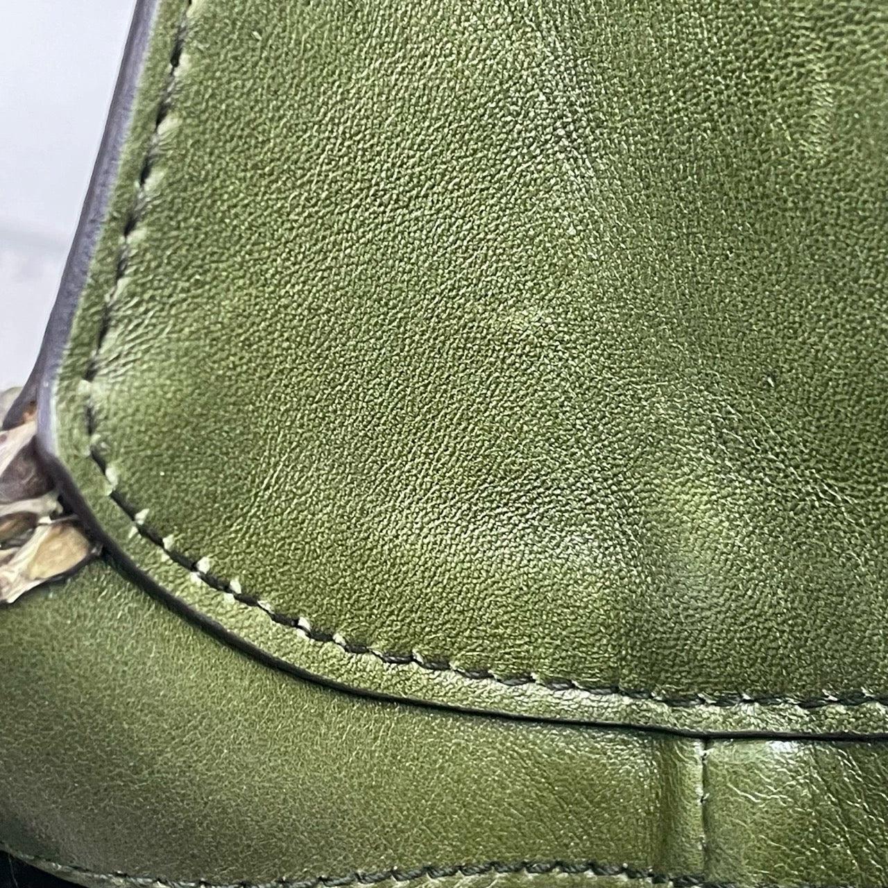 Gucci Jackie Green Python Leather Rare 8