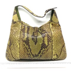 Gucci Jackie Green Python Leather Rare
