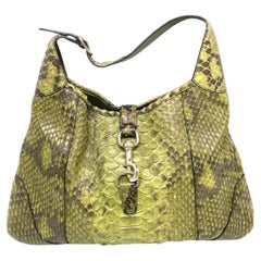 Gucci Jackie Green Python Leather Rare