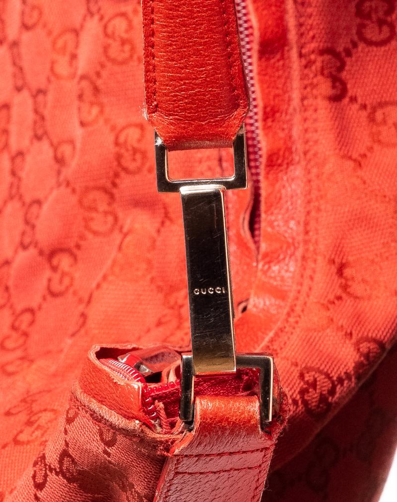 Gucci Jackie Large Guccissima Red Hobo Bag 1