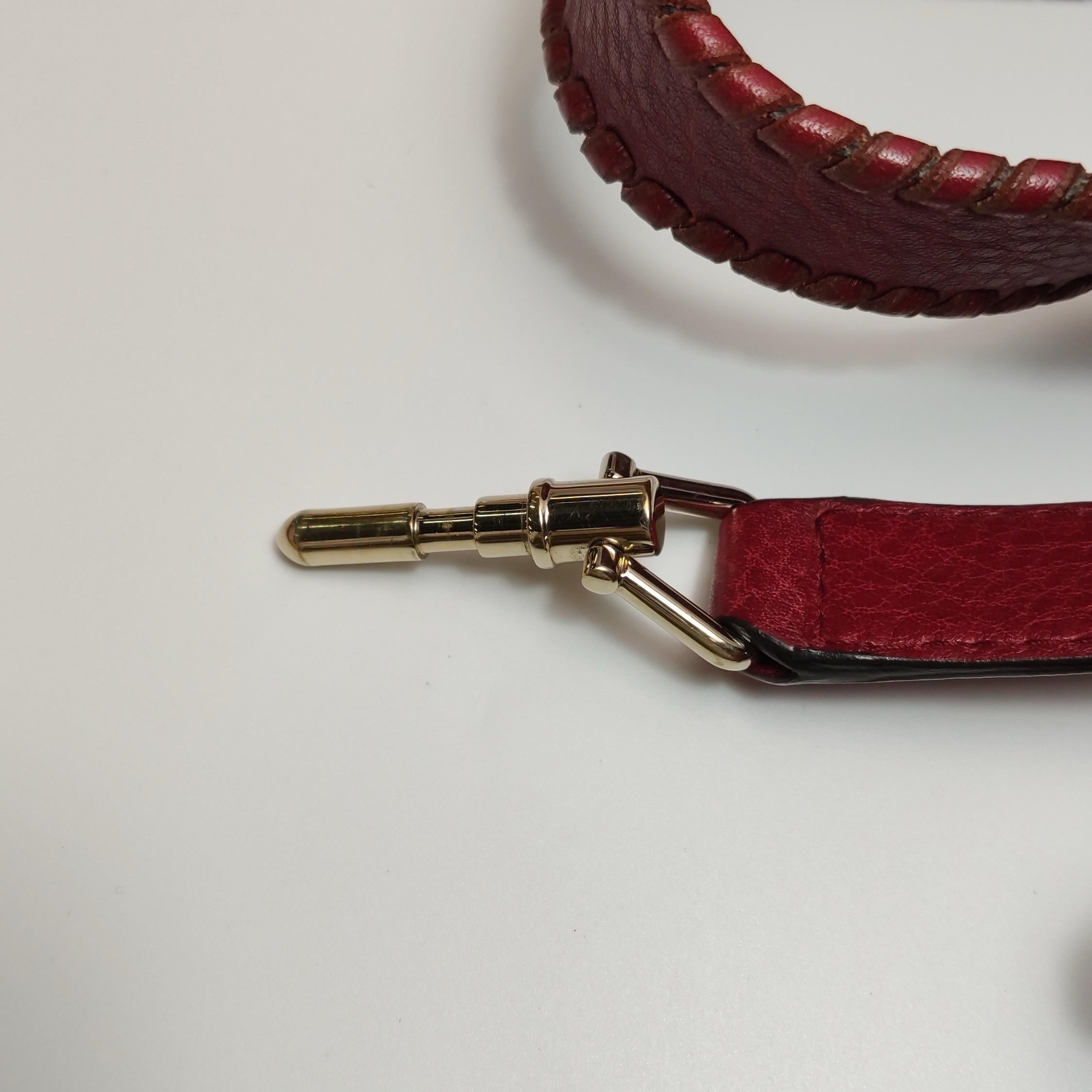 Gucci Jackie Medium Borsa a tracolla in pelle di vitello rossa in vendita 8