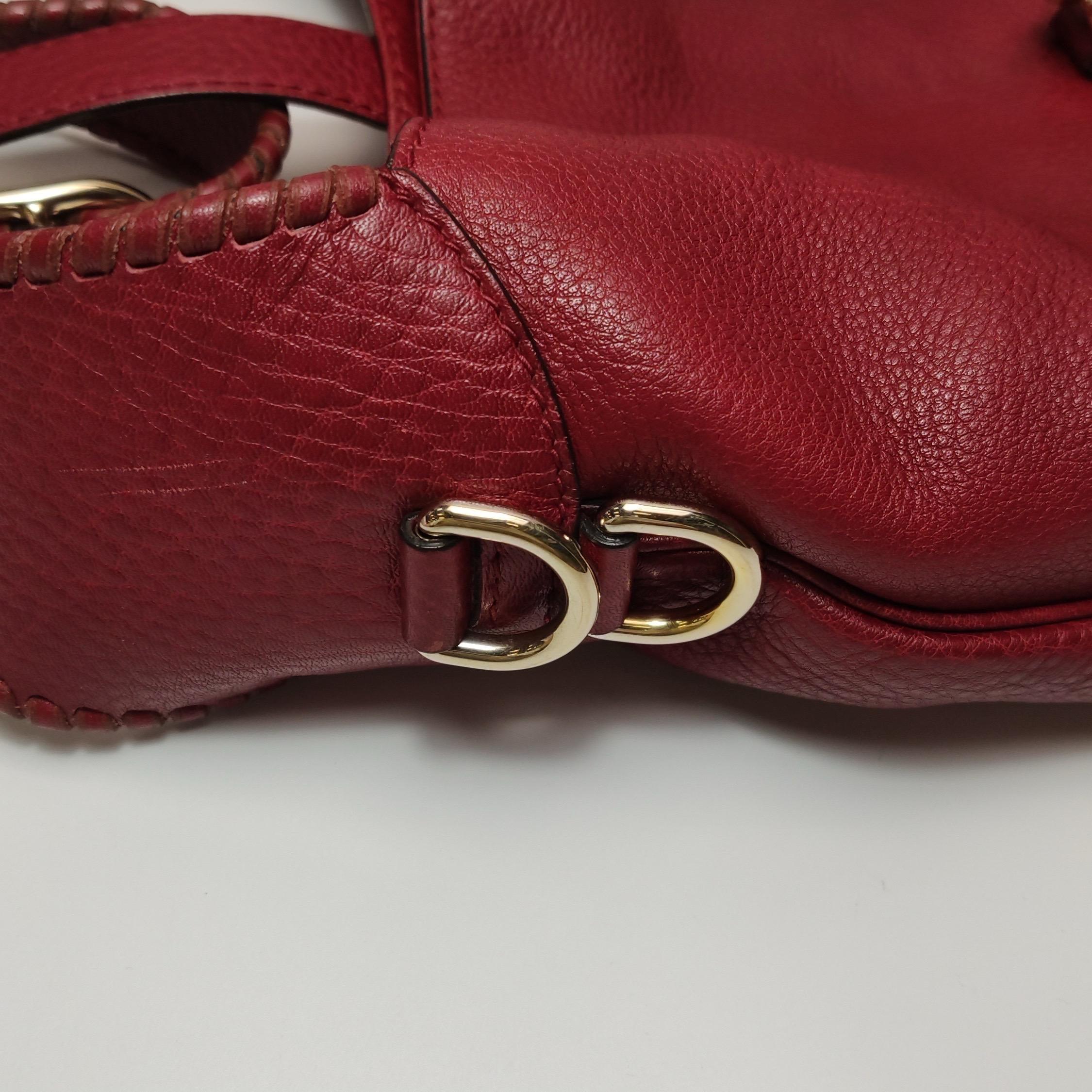 Gucci Jackie Medium Borsa a tracolla in pelle di vitello rossa in vendita 15