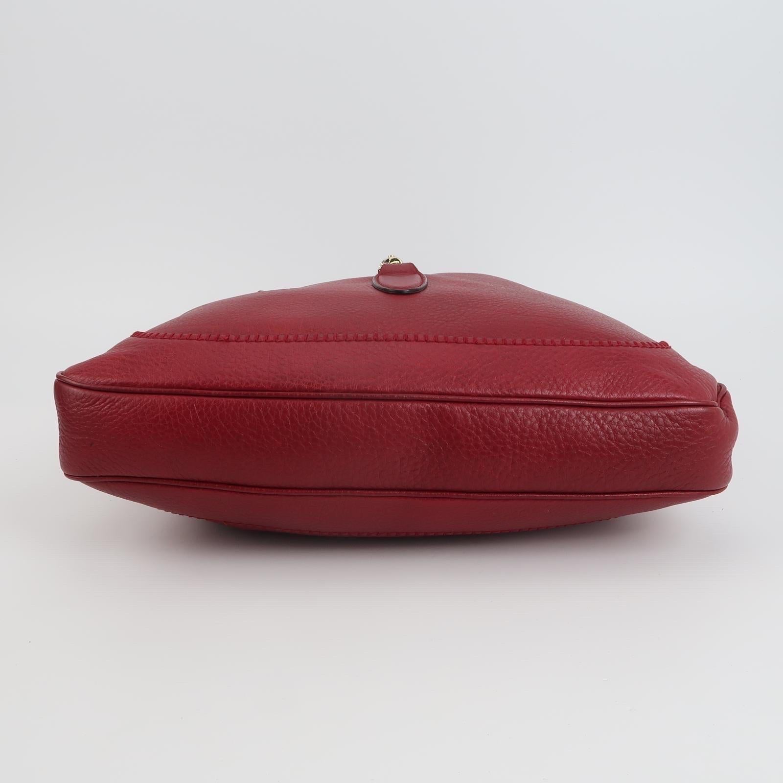 Gucci Jackie Medium Borsa a tracolla in pelle di vitello rossa in vendita 3