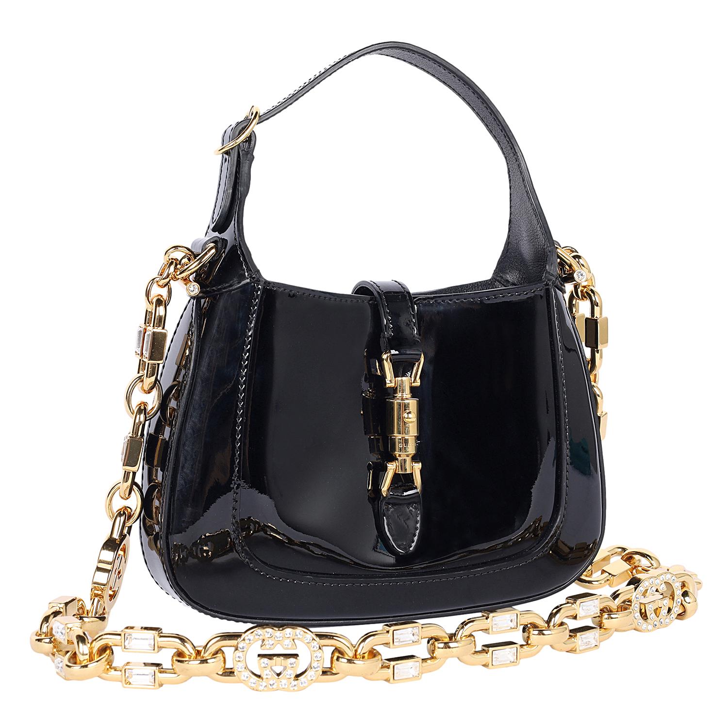 GUCCI Jackie Mini 1961 Shoulder Bag Black In Excellent Condition For Sale In Salt Lake Cty, UT