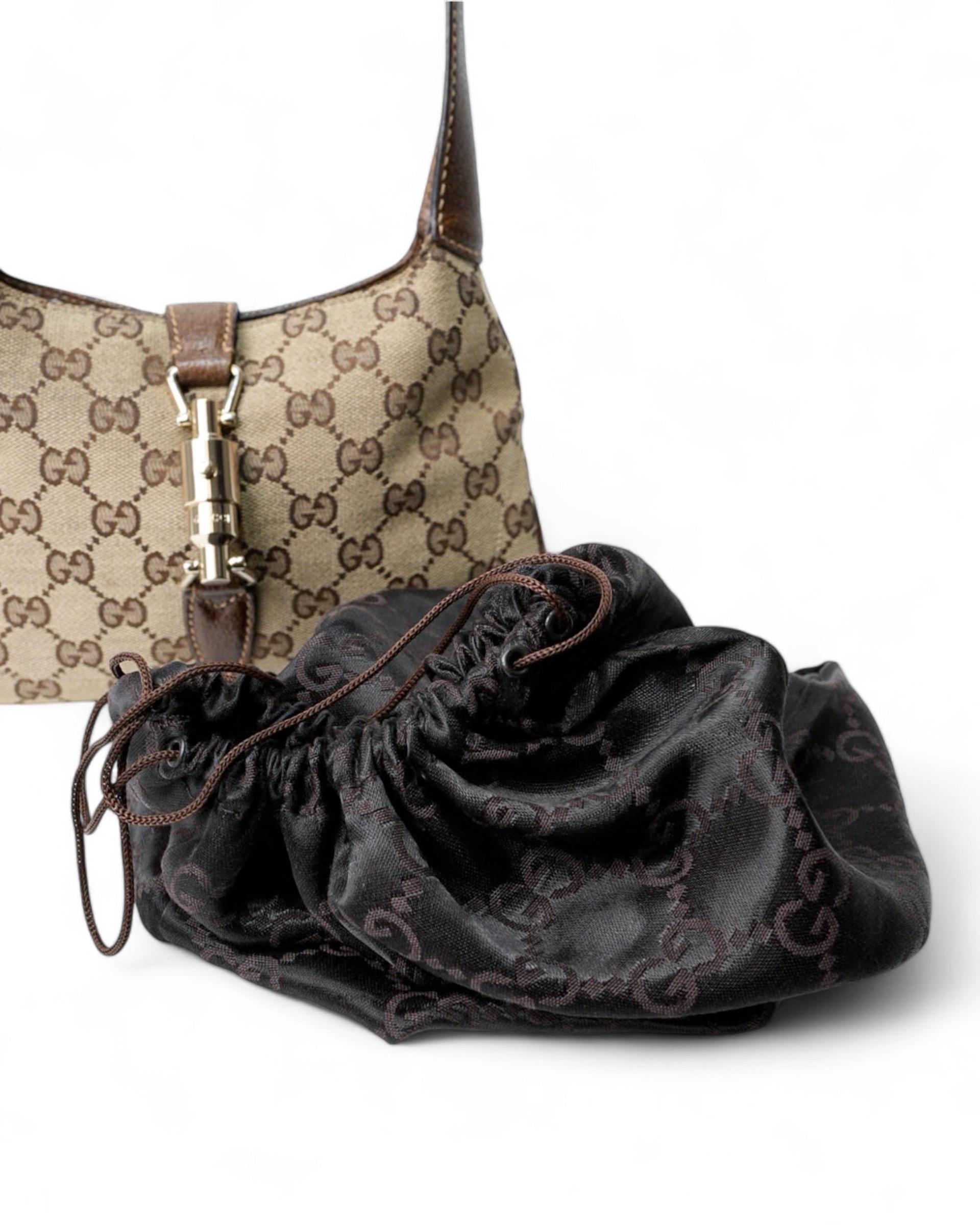 Gucci Jackie Mini GG Supreme In Tela  Marrone 8