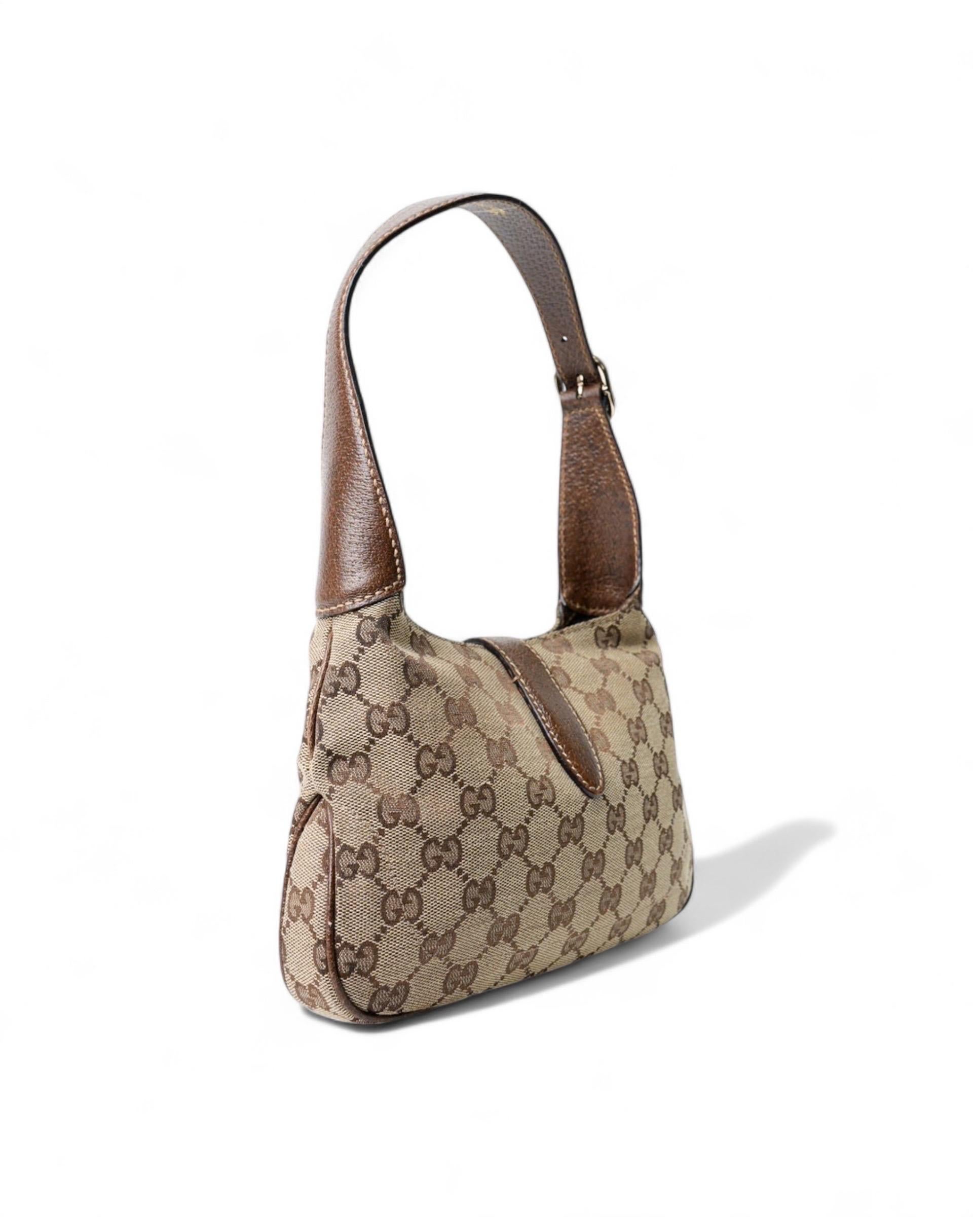 Gucci Jackie Mini GG Supreme In Tela  Marrone 3