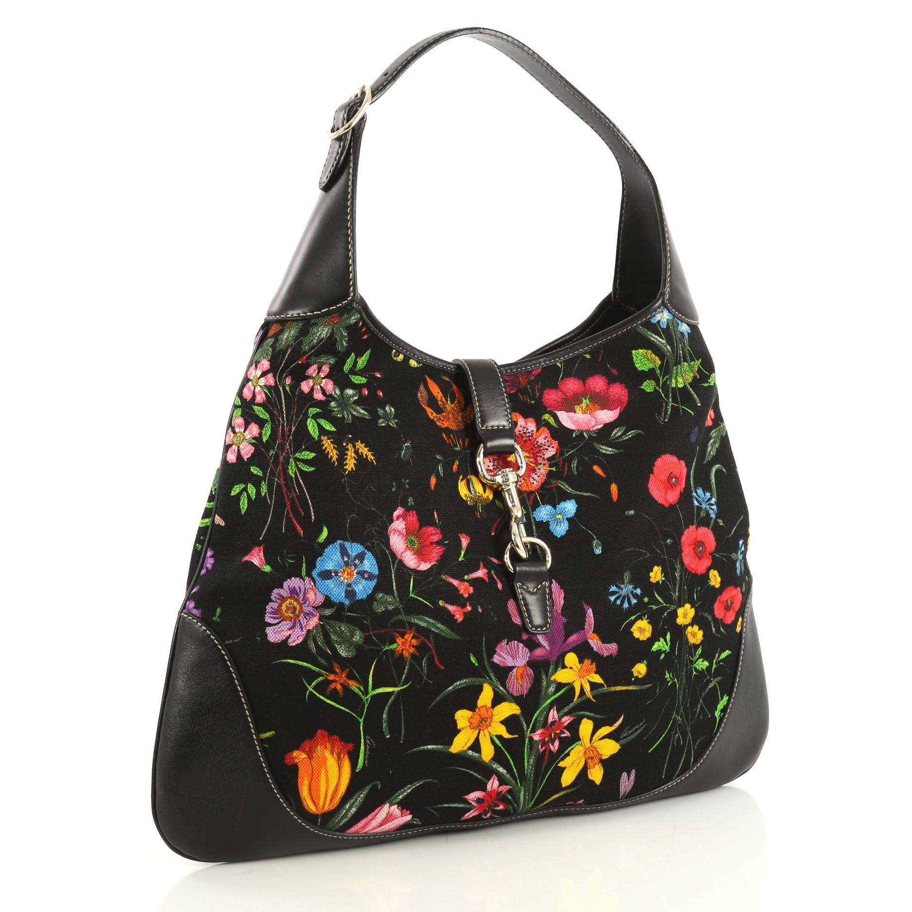 gucci jackie floral bag