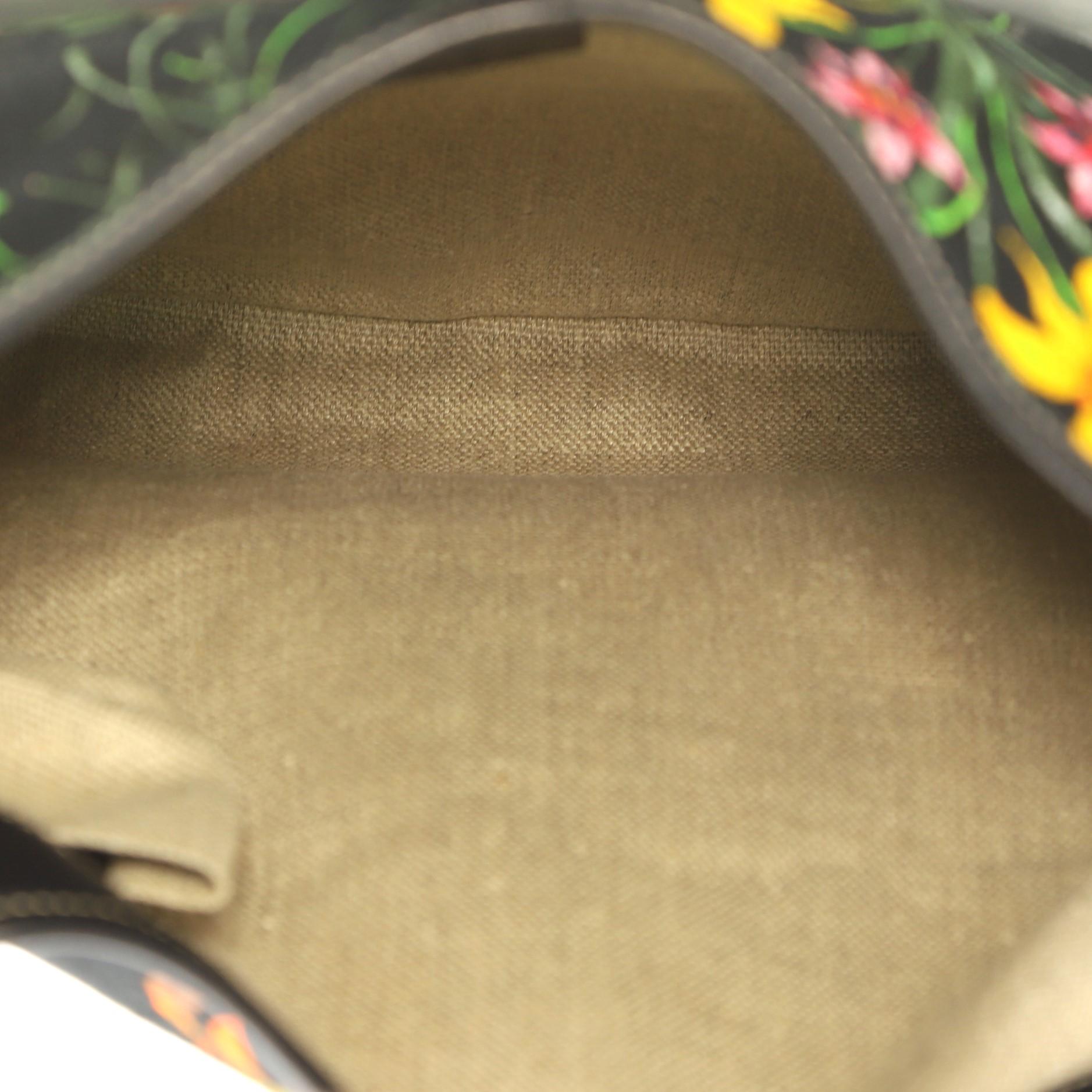 Gucci Jackie O Bag Flora Canvas Large In Good Condition In NY, NY