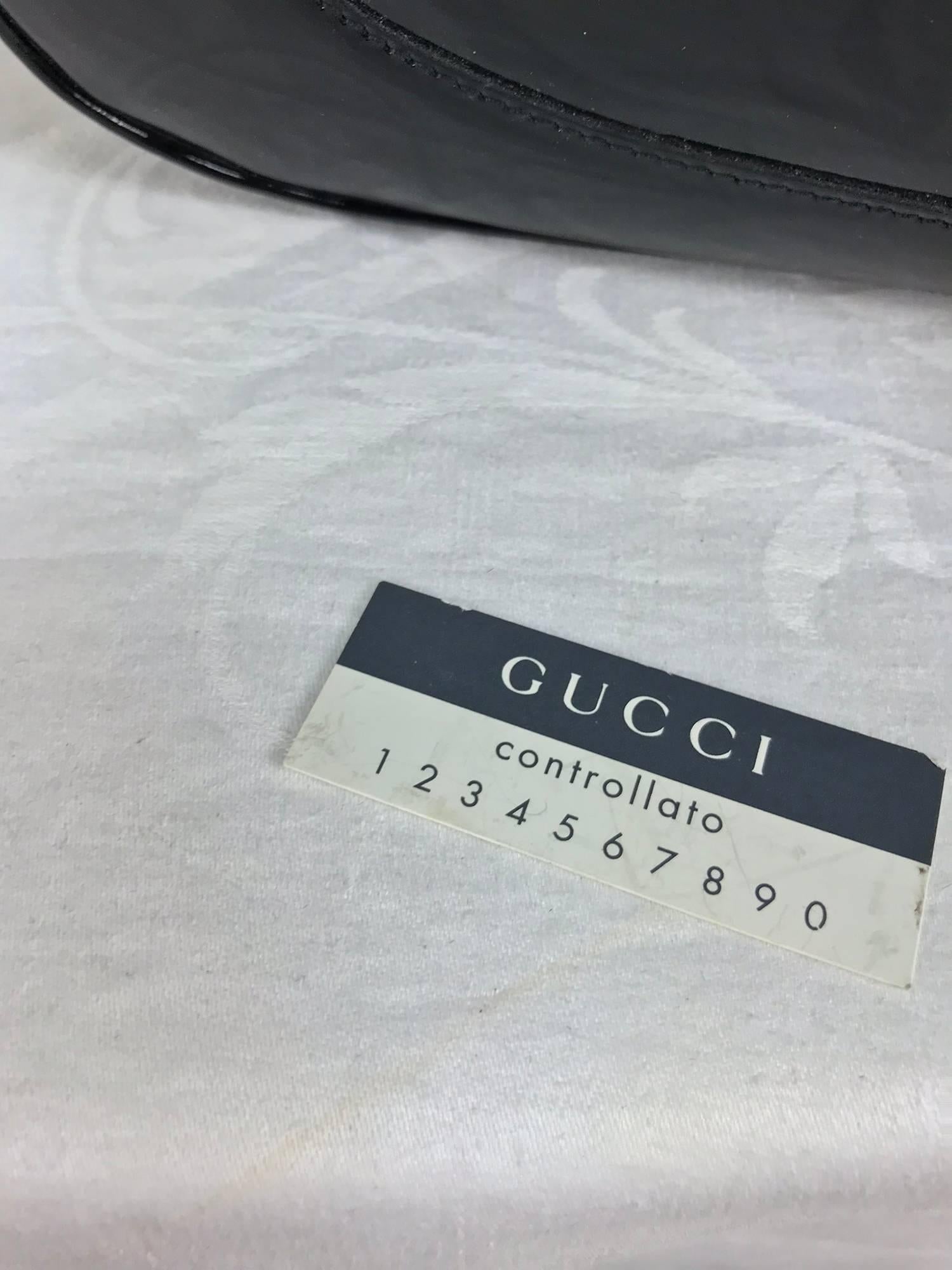 Gucci Jackie O black patent leather handbag 3