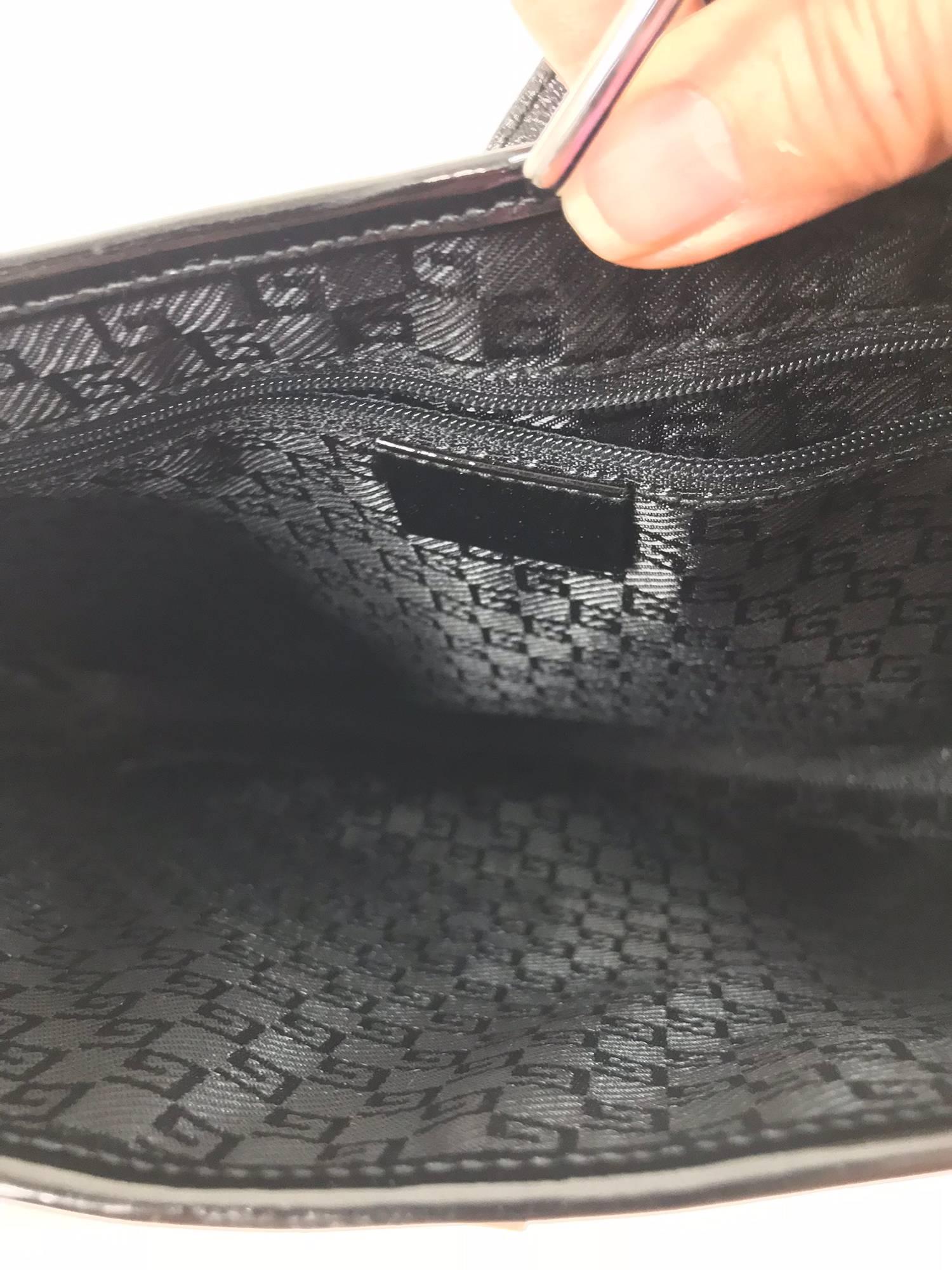 Women's Gucci Jackie O black patent leather handbag