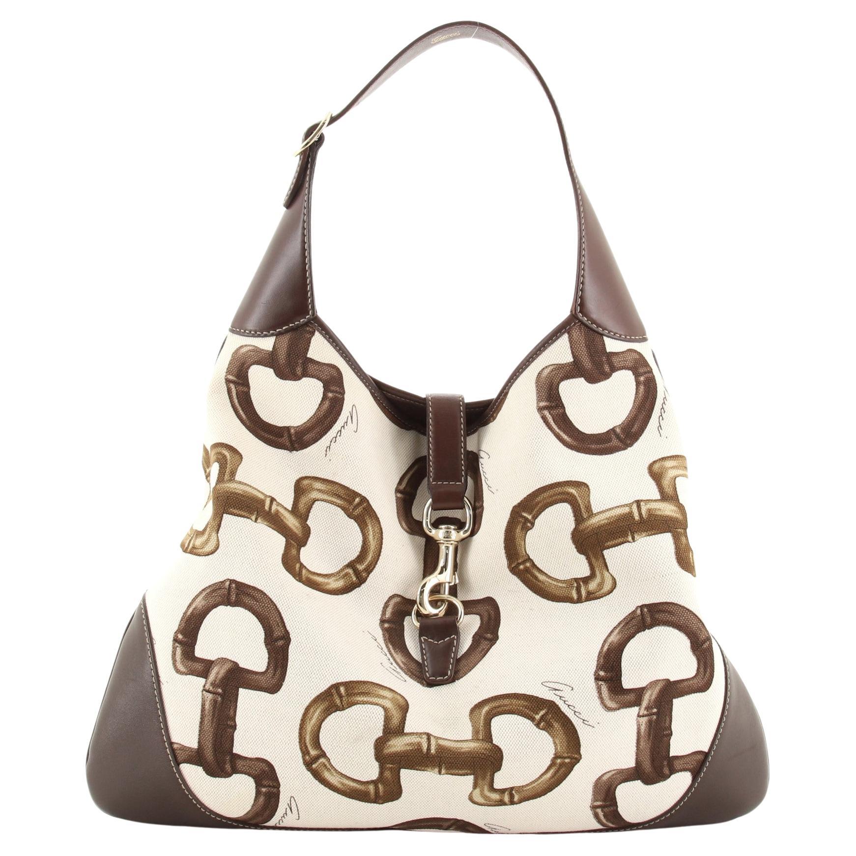 Gucci Jackie O Bouvier Hobo Printed Canvas Large