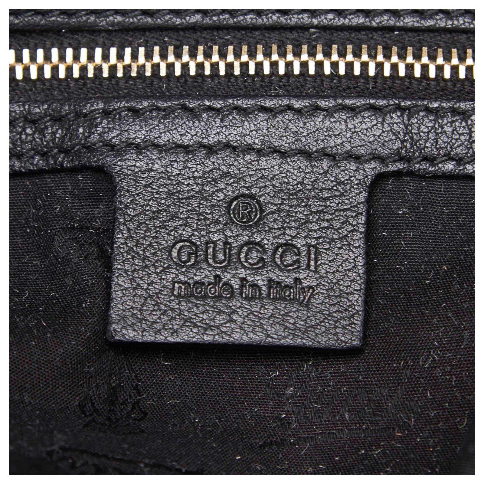 Gucci Jackie Pebbled Calfskin Black Medium Hobo Bag In Excellent Condition In Montreal, Quebec