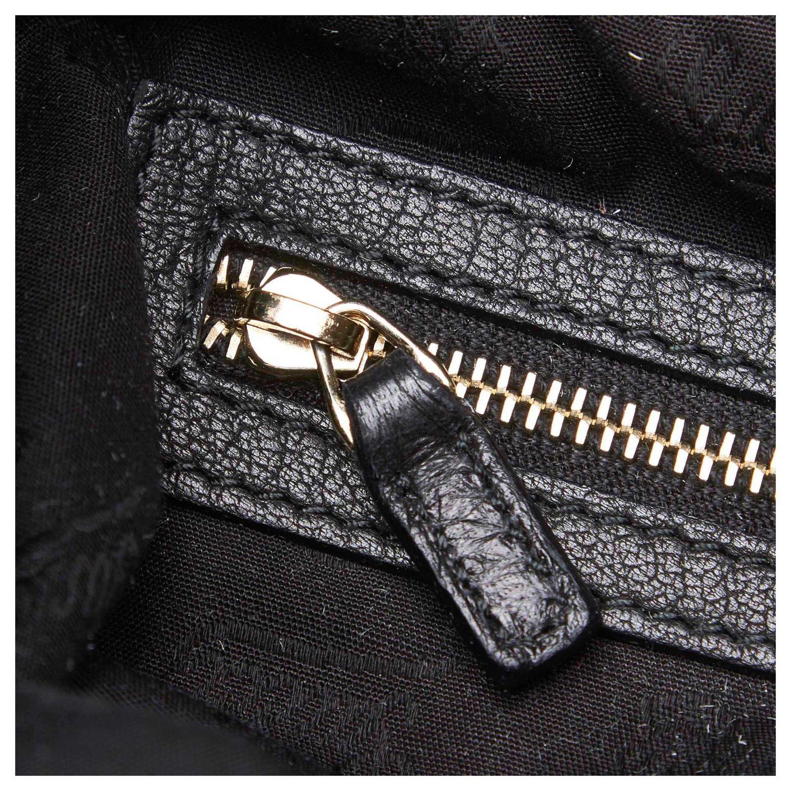 Gucci Jackie Pebbled Calfskin Black Medium Hobo Bag 1