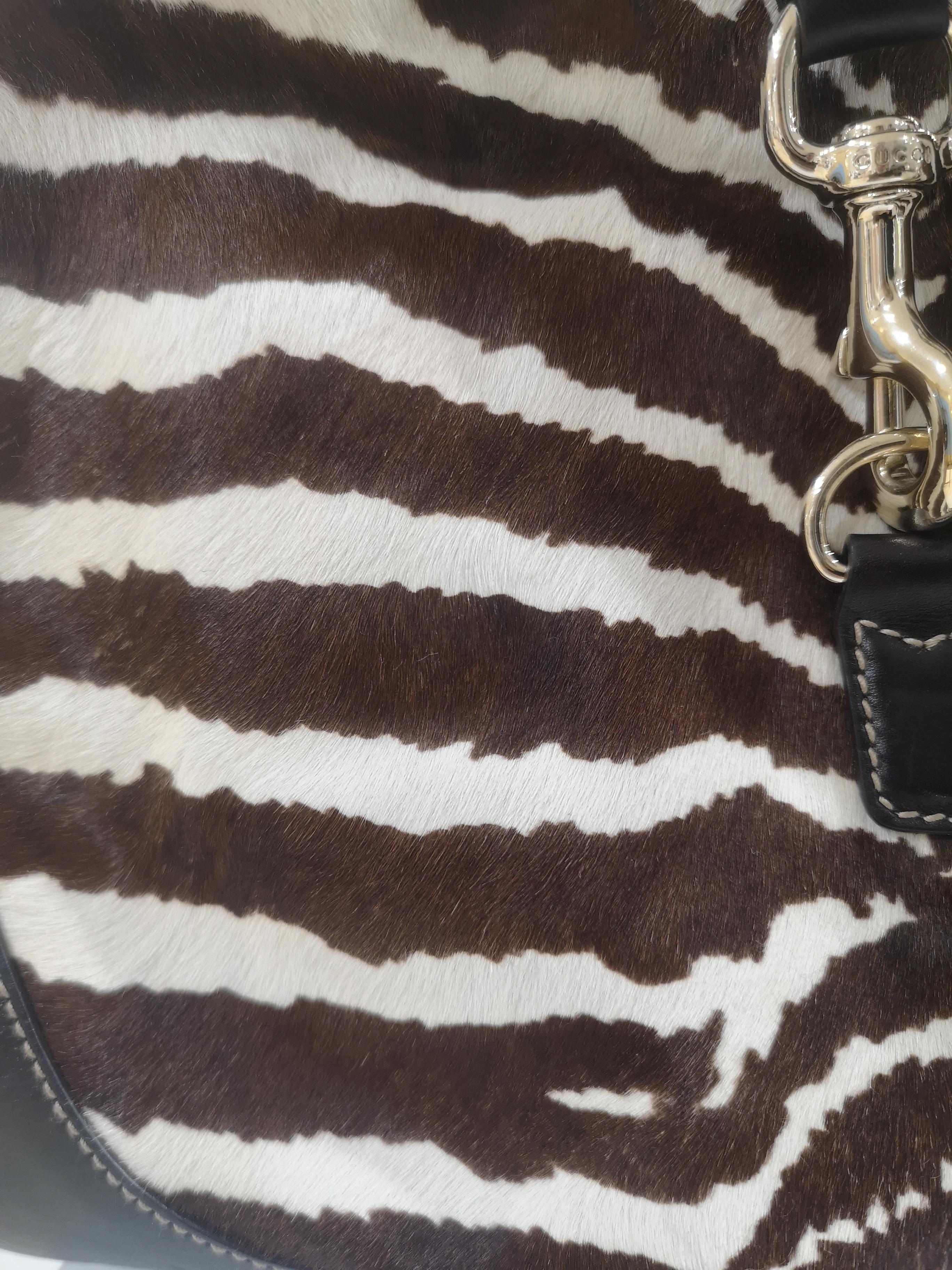 Women's or Men's Gucci Jackie pony hair zebra shoulder bag