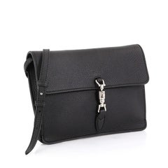 Gucci Jackie Soft Flap Shoulder Bag Leather