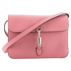 Gucci Jackie Umhängetasche aus Leder mit weicher Klappe