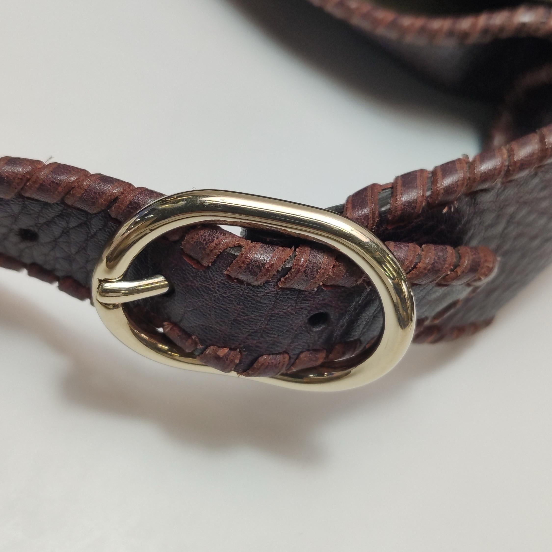 Gucci Jackie Soft Large Brown Leather Shoulder Bag With Strap en vente 13