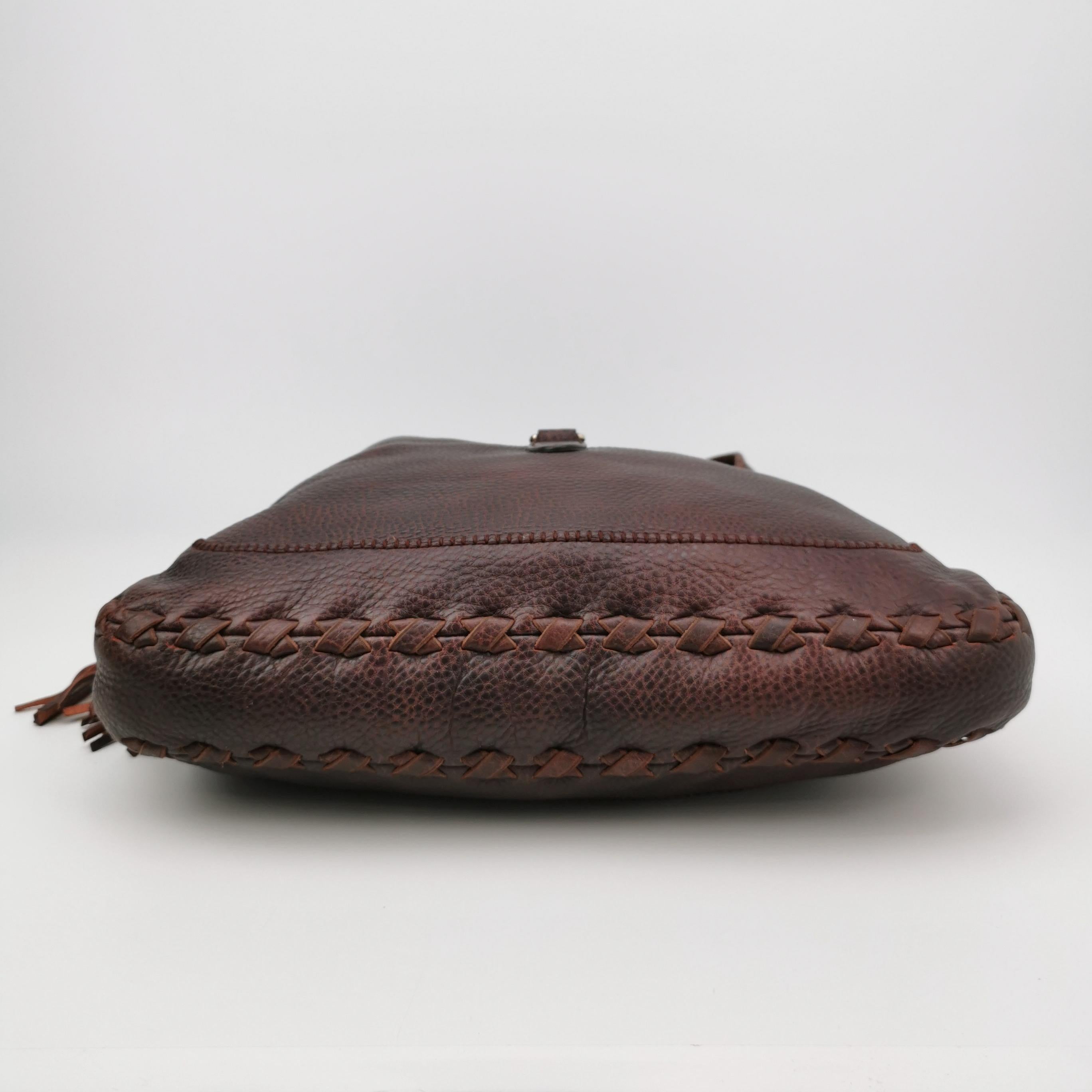 Gucci Jackie Soft Large Brown Leather Shoulder Bag With Strap Bon état - En vente à AUBERVILLIERS, FR