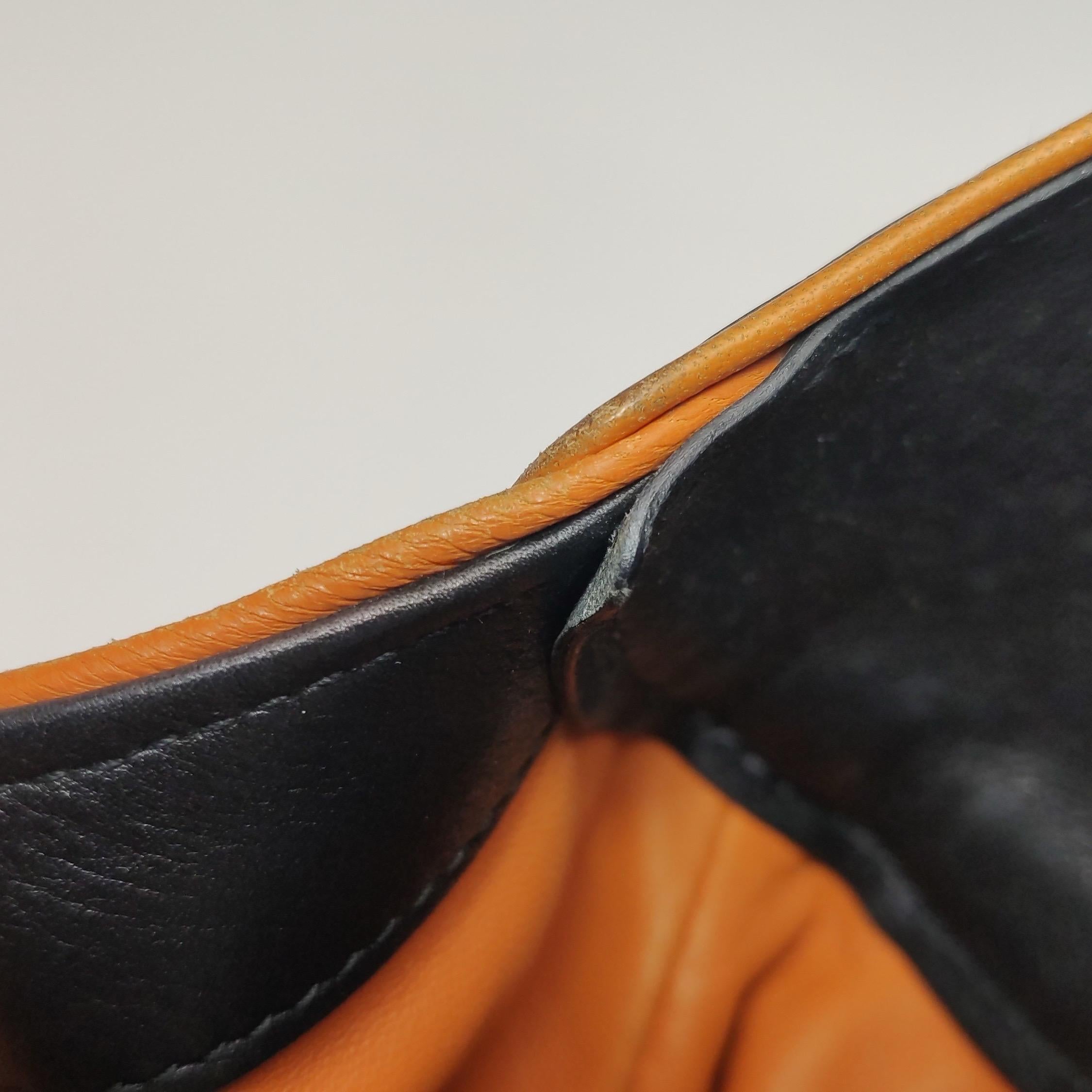 Gucci Jackie Soft Medium Schwarz Nubuk Wildleder√äLeder Orange Futter Gold Hardware im Angebot 14