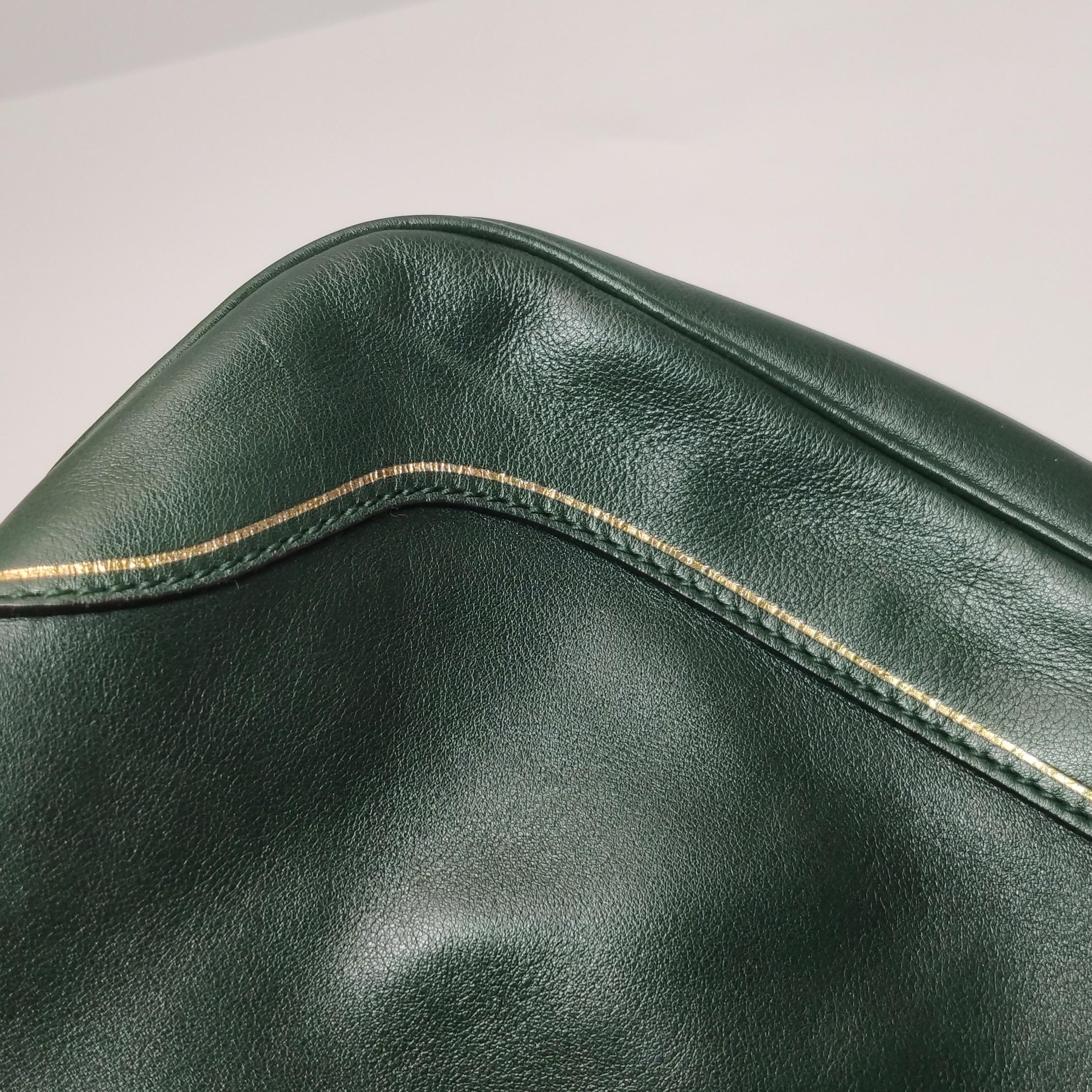 Gucci Jackie Soft Medium Borsa a tracolla in pelle verde con tracolla in vendita 9
