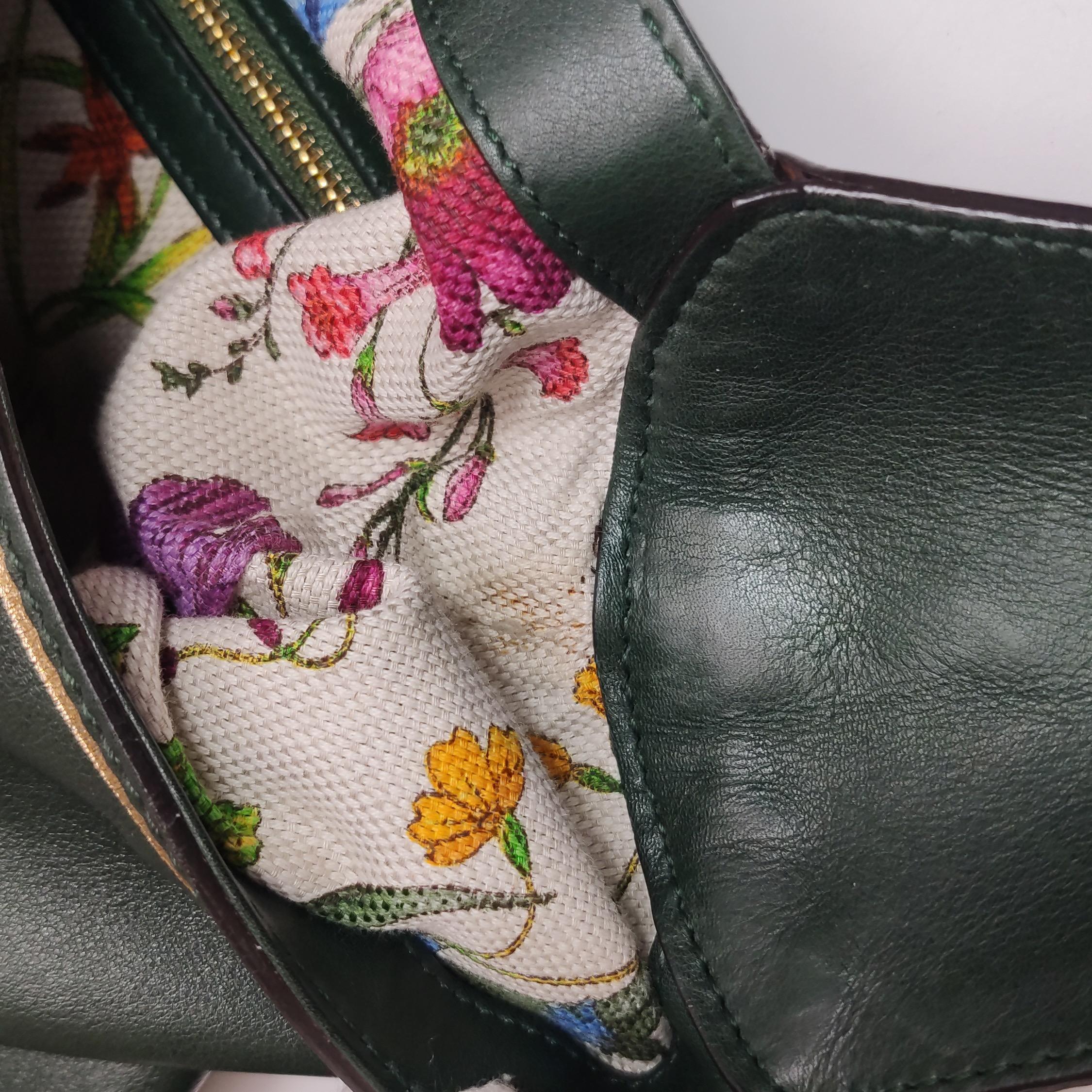 Gucci Jackie Soft Medium Borsa a tracolla in pelle verde con tracolla in vendita 2