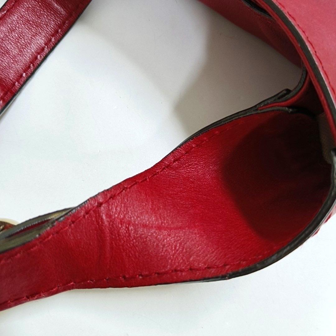 Sac Gucci Jackie Soft Medium Cuir Bourgogne Rouge Or Pistoque Fermeture Pistoque en vente 14