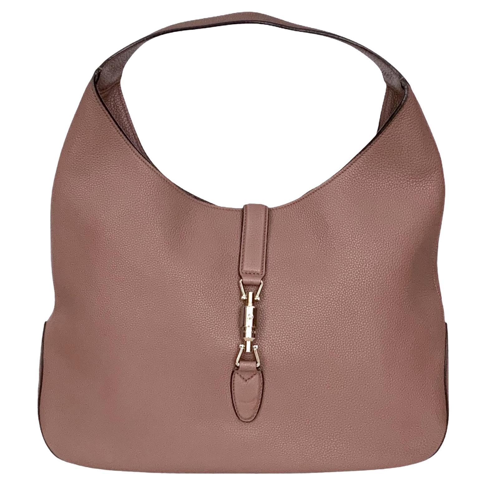 Gucci Jackie Soft Pink Leather Large Hobo Bag