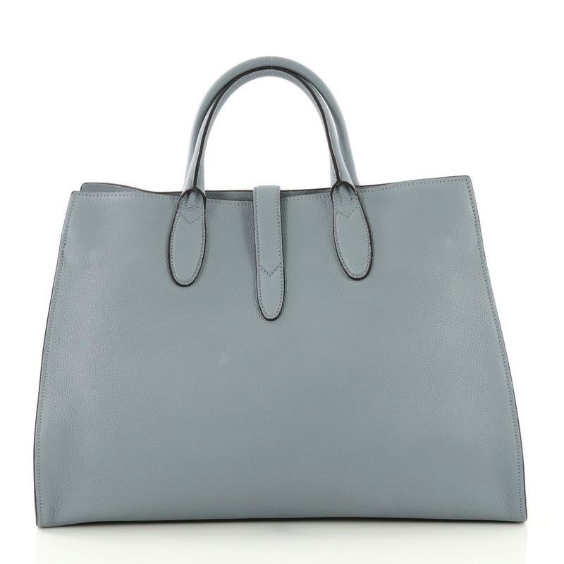 Gucci Jackie Soft Tote Leather Large In Good Condition In NY, NY