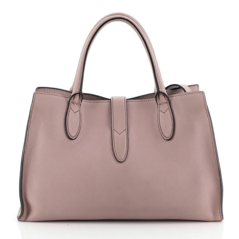 Brown Gucci Jackie Soft Tote Leather Small