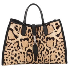 Gucci Jackie Soft Tote Printed Calf Hair Large