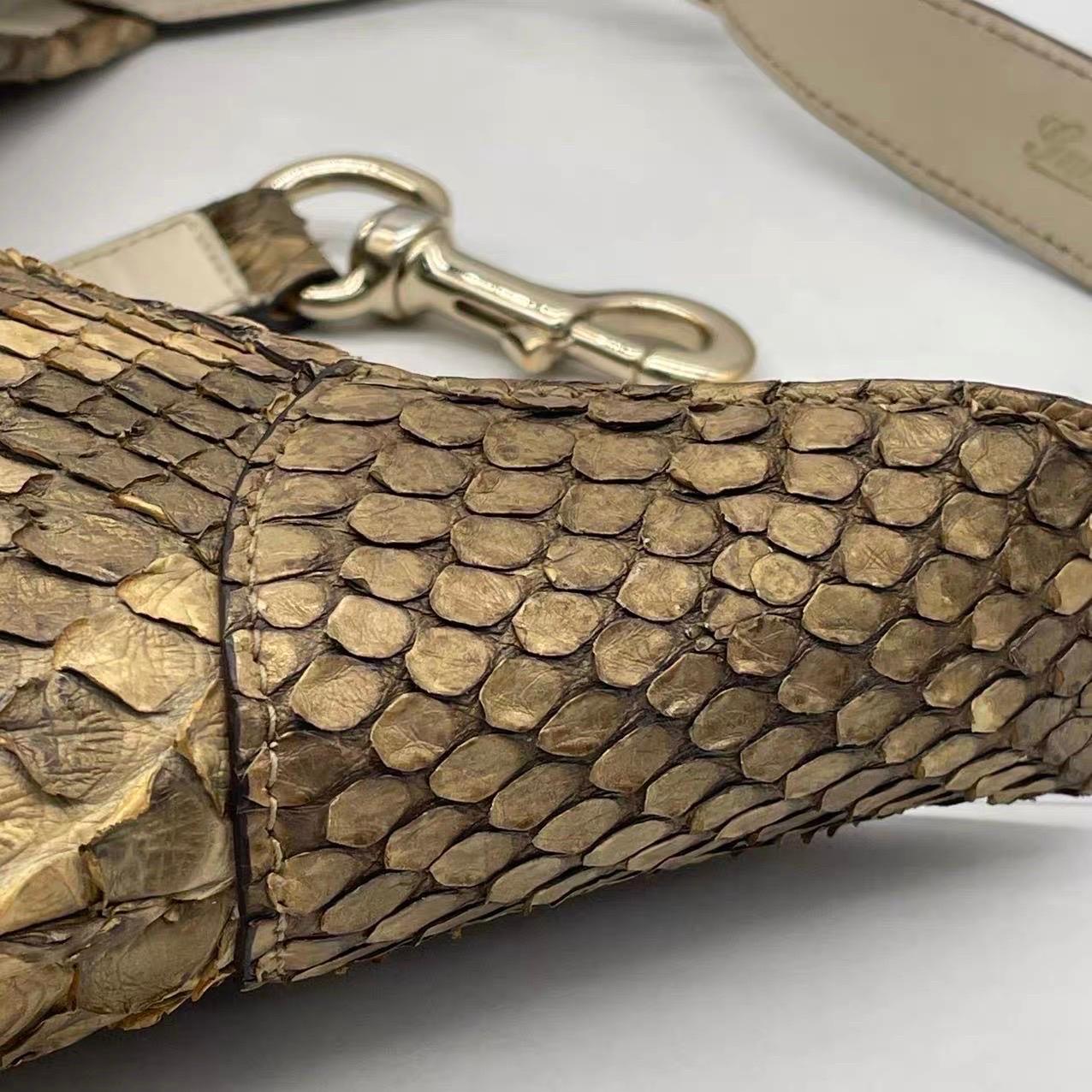 Gucci Jackie Vintage Camel Python-leather Rare en vente 6