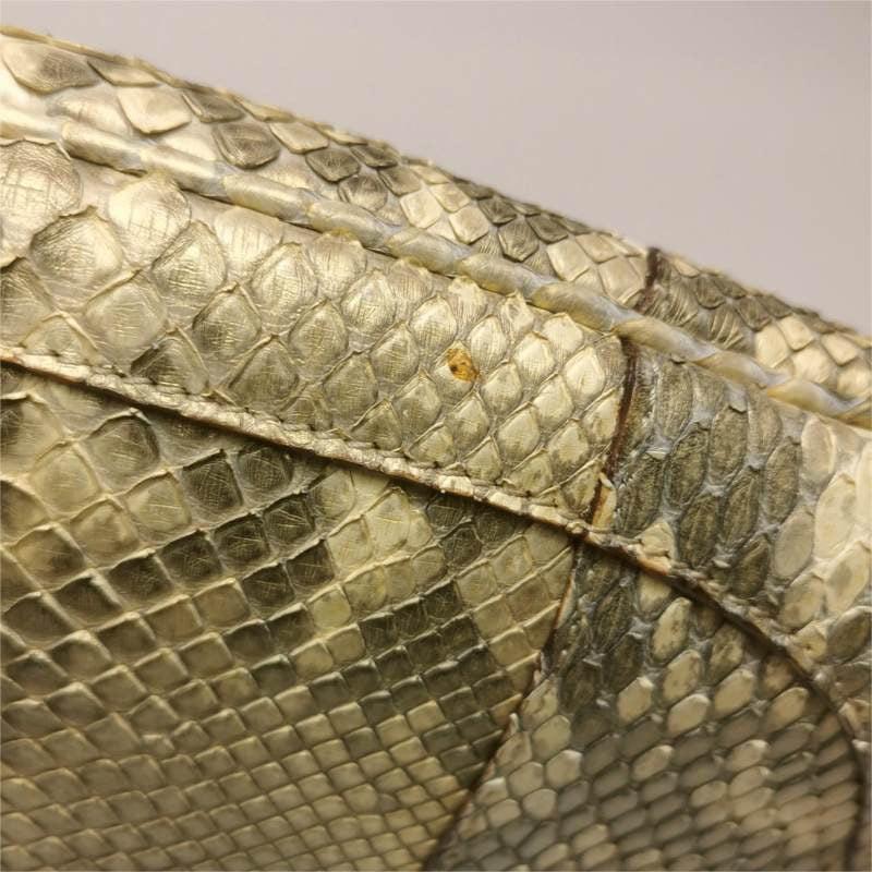 Gucci Jackie Vintage Camel Python Leather Rare 9
