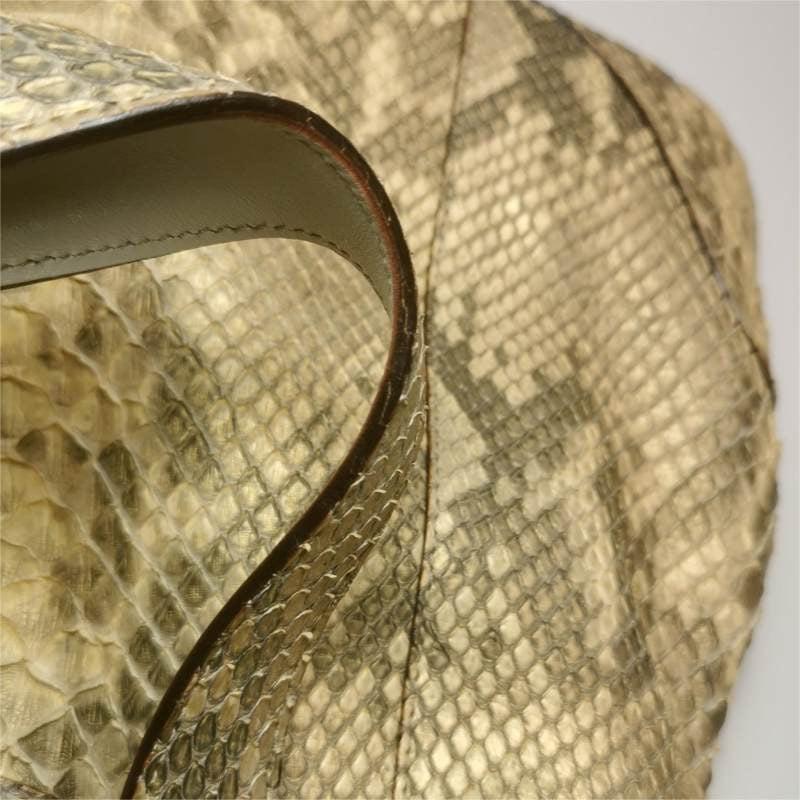 Gucci Jackie Vintage Camel Python Leather Rare 10