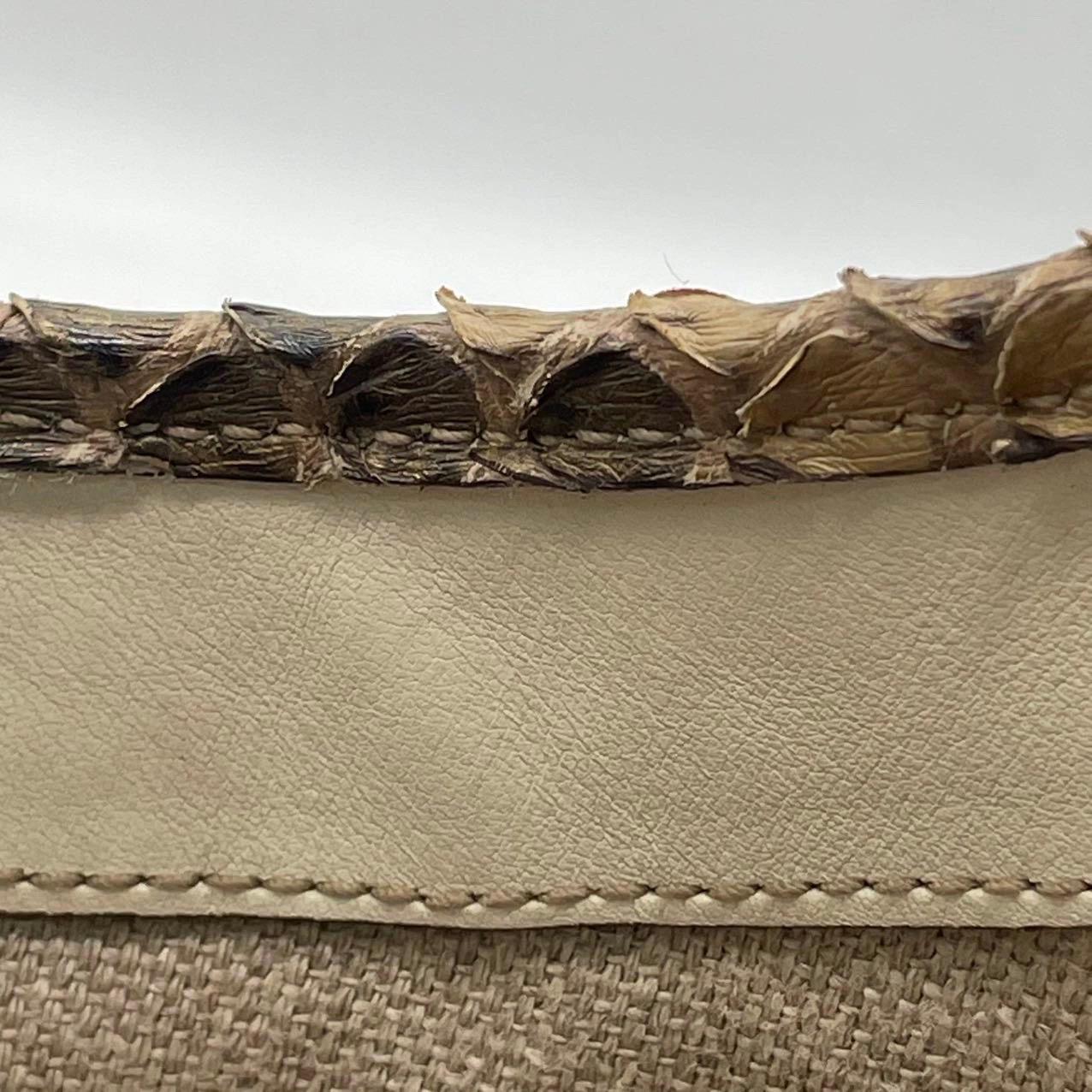 Gucci Jackie Vintage Camel Python-leather Rare en vente 10