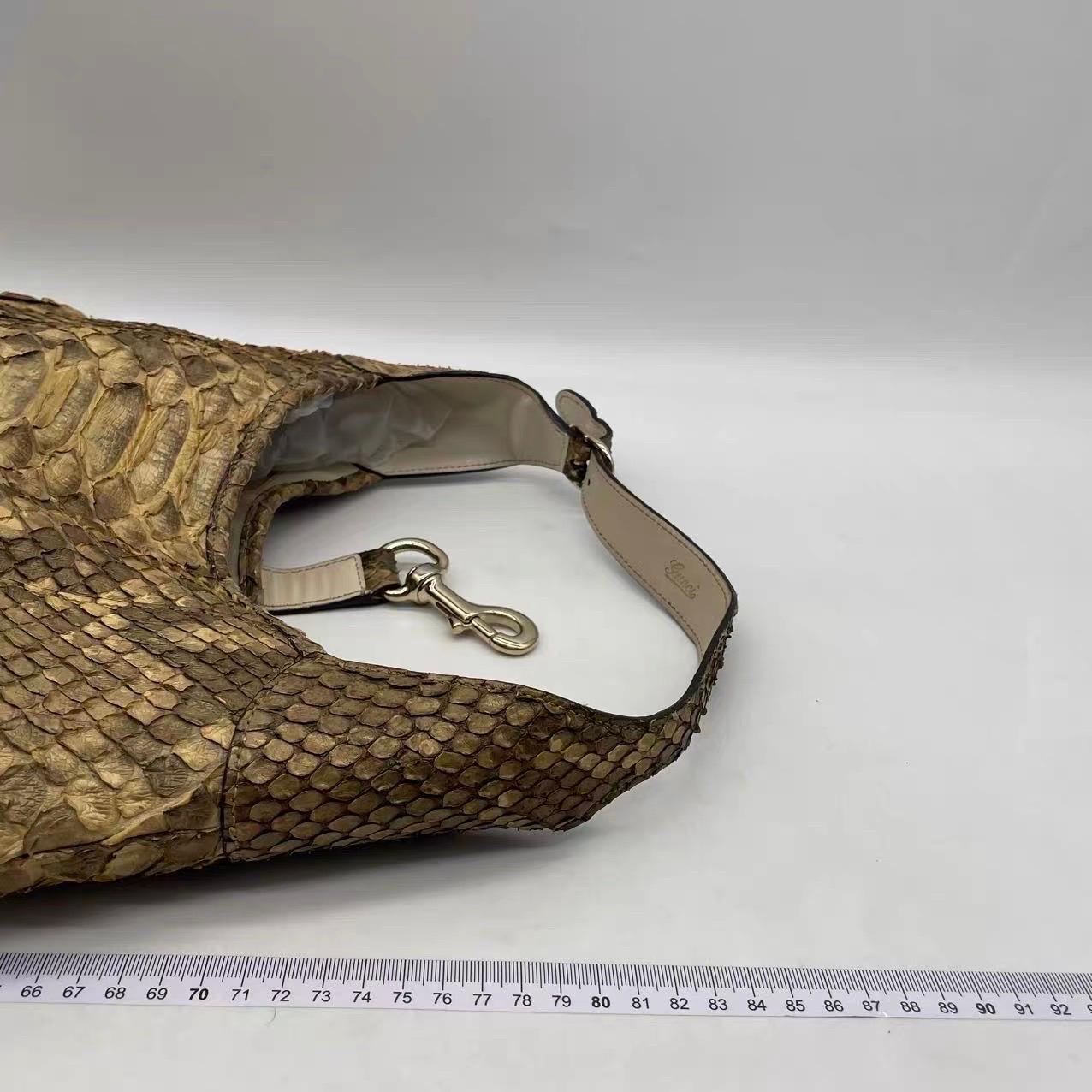 Gucci Jackie Vintage Camel Python-leather Rare en vente 12