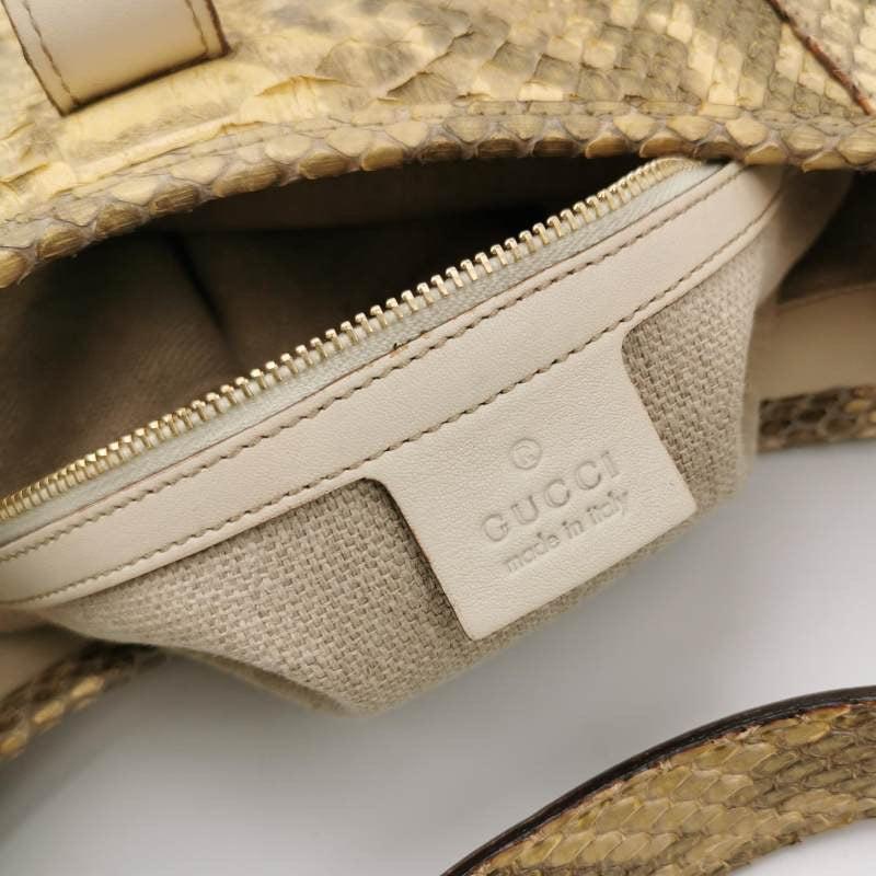Gucci Jackie Vintage Camel Python Leather Rare 2