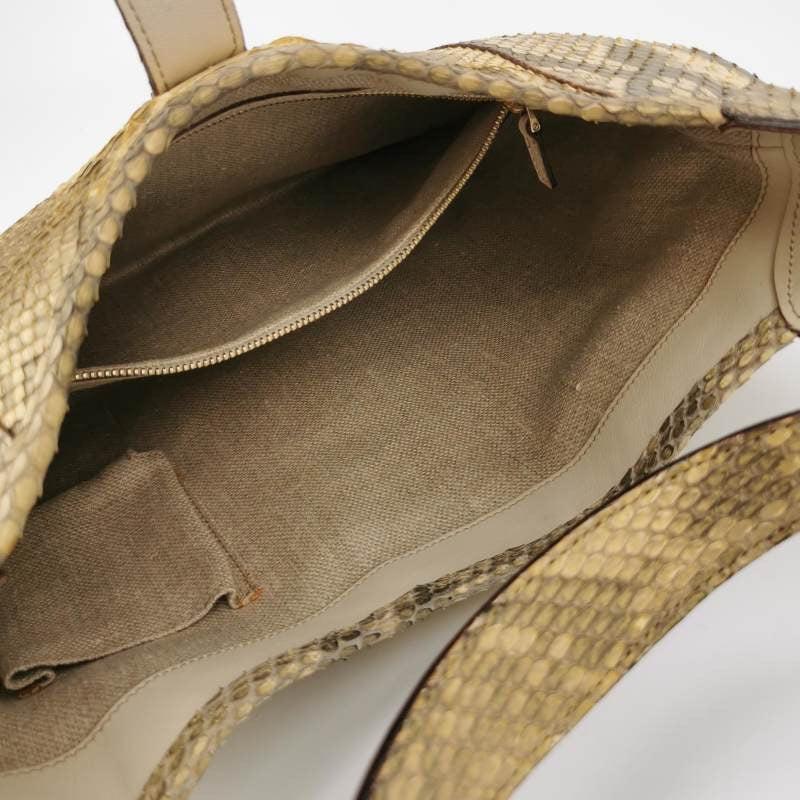 Gucci Jackie Vintage Camel Python Leather Rare 3