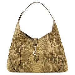 Gucci Jackie Vintage Camel Python Leather Rare