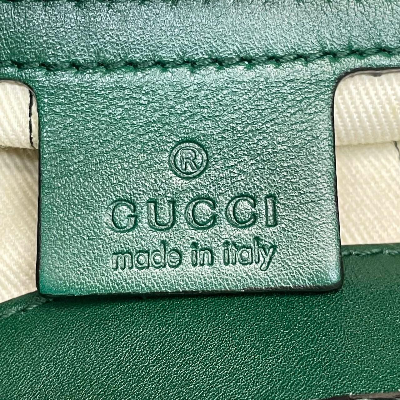 Gucci Jackie Vintage Large Green Suede and Snake-skin Leather Gold Hardware en vente 5