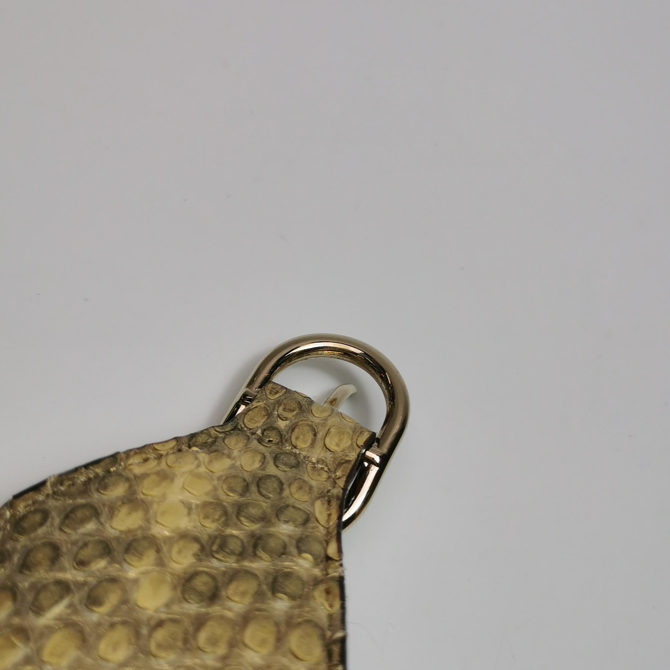 Gucci Jackie Vintage Large Green Suede and Snake-skin Leather Gold Hardware en vente 9