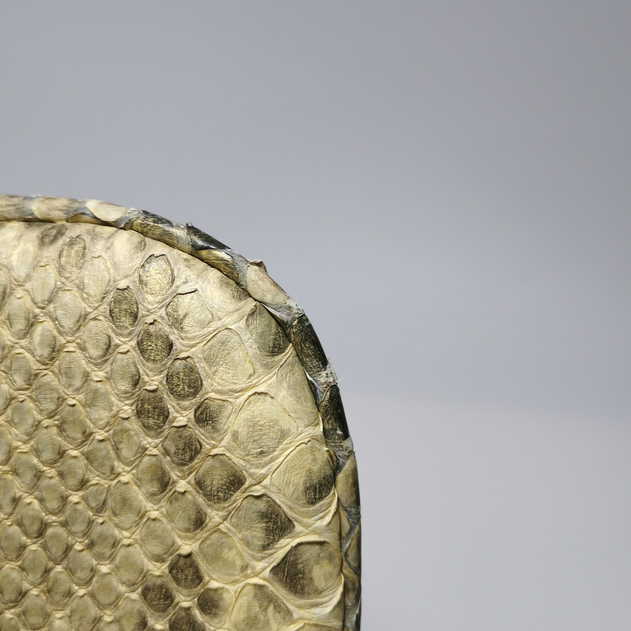 Gucci Jackie Vintage Large Green Suede and Snake-skin Leather Gold Hardware en vente 14