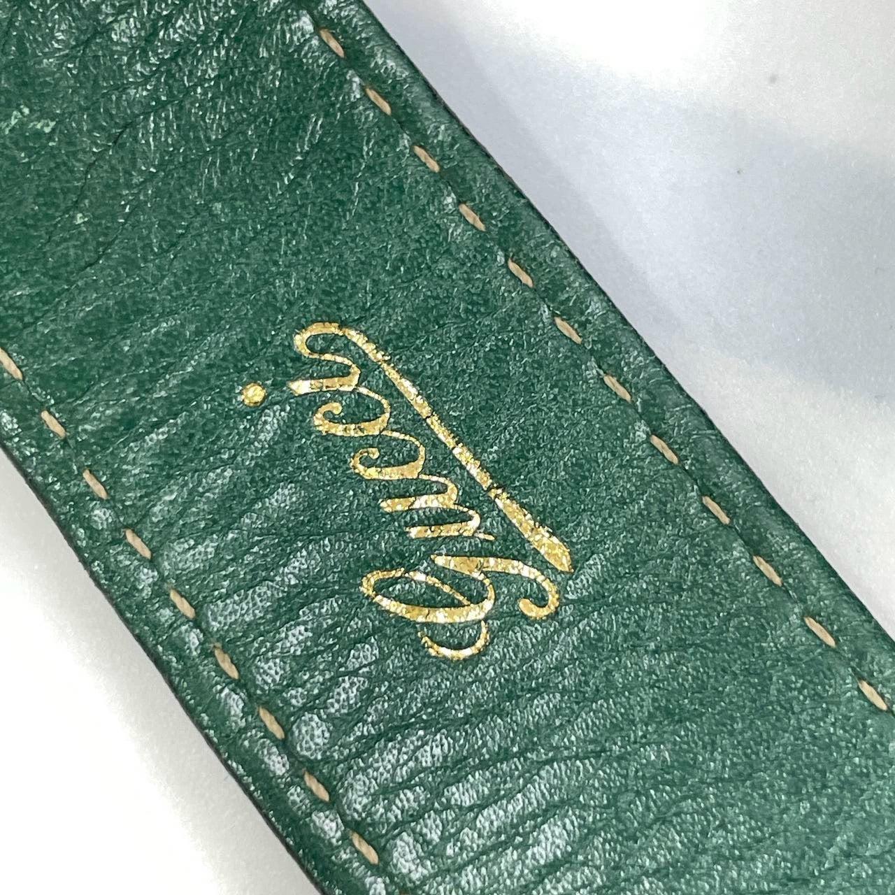 Gucci Jackie Vintage Leather Medium Handbag Green Gucci Monogram 13