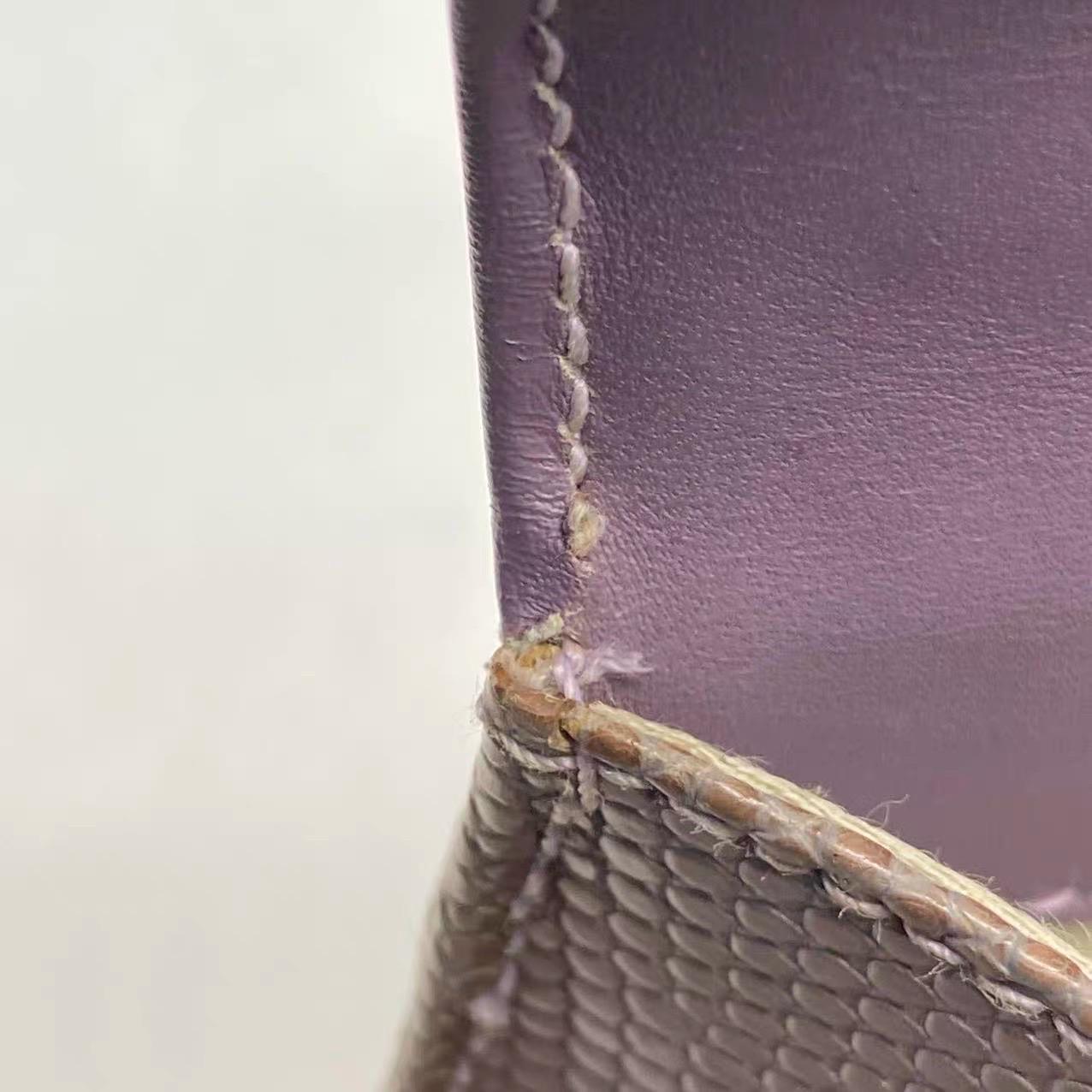 Gucci Jackie Vintage Lilas Purple Top Handle Evening Bag en peau de lézard en vente 11
